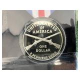 2012 Infantry Soldier Proof Silver Dollar - 26.73 grams 90% Silver