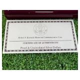 Robert F Kennedy Proof & Uncirculated Silver Dollars