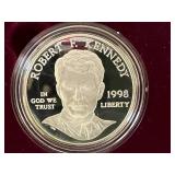 Robert F Kennedy Proof & Uncirculated Silver Dollars