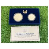 1993 Bill of Rights 2 Coin Uncirculated Set - Both 90% Silver