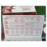 2005 US Mint Silver Proof Set