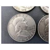 10 Franklin Half Dollars