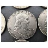 10 Franklin Half Dollars