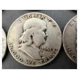 10 Franklin Half Dollars