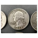10 Silver Washington Quarters