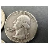 10 Silver Washington Quarters
