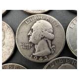 8 Silver Washington Quarters