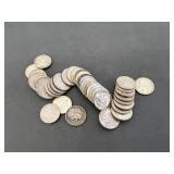 Full Roll (40) Silver Roosevelt Dimes