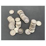 Full Roll (40) Silver Roosevelt Dimes