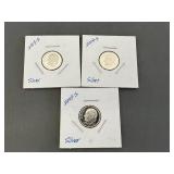 2003S, 2004S & 2005S Silver Roosevelt Dimes