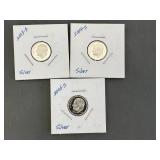 2003S, 2004S & 2005S Silver Roosevelt Dimes