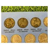 Jefferson Nickle Collection (52 Coins) 1938 - 1961