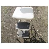 Vintage Cosco metal framed stool wi...
