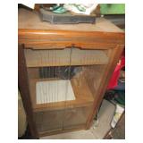 Wood framed glass front stereo cabi...