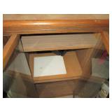 Wood framed glass front stereo cabi...