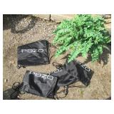 Draw string backpacks and Faux fern...