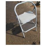 Metal framed dual purpose Step stoo...