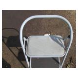 Metal framed dual purpose Step stoo...