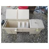 Plastic storage bench