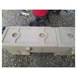 Plastic storage bench