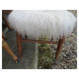 Antique wood 4-drawer vanity with D...