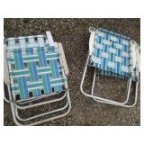 Lot of (5) webbed outdoor folding c...