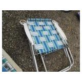 Lot of (5) webbed outdoor folding c...