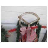 Pair of Vintage toboggan sleds hugg...