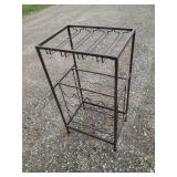 Freestanding metal framed wine rack...