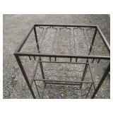Freestanding metal framed wine rack...
