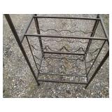 Freestanding metal framed wine rack...