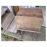 Pair of antique Cast Iron and wood ...