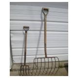 Vintage Hay fork and pitch fork...