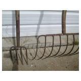 Vintage Hay fork and pitch fork...