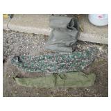Vintage army green garmet bag and p...