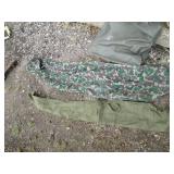 Vintage army green garmet bag and p...