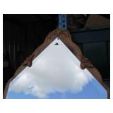 Antique wood 4-drawer vanity with D...