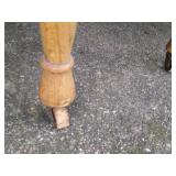 Antique wood 4-drawer vanity with D...