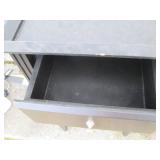 Black wood single drawer dual purpo...