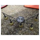 Metal adjustable arm 5-bulb light f...