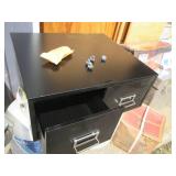 Black metal 2-drawer oversized inde...