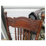 Gorgeous Antique wood high back din...