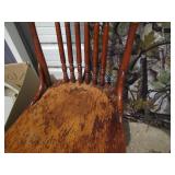 Gorgeous Antique wood high back din...