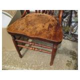 Gorgeous Antique wood high back din...