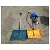 Snow Shovels and lawn sprinklers...