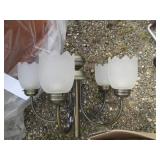 Pair of Antique brass tone hanging ...