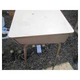 Vintage Metal framed school desk wi...