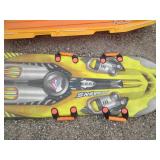 (2) Down hill snow sleds...