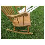 Vintage Wood rocking chair with pai...