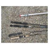 Long handled Fishing nets and rods...